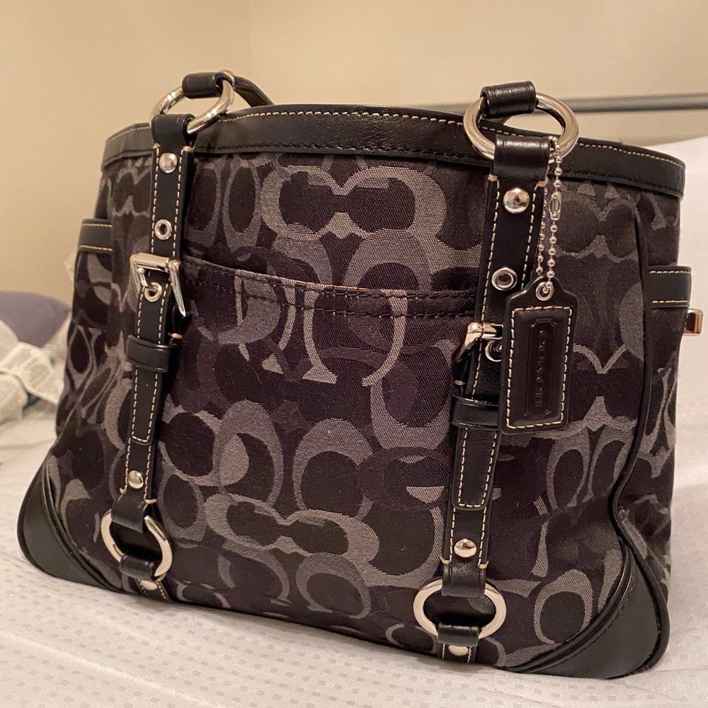Coach black fabric tote - Picture 6 of 8